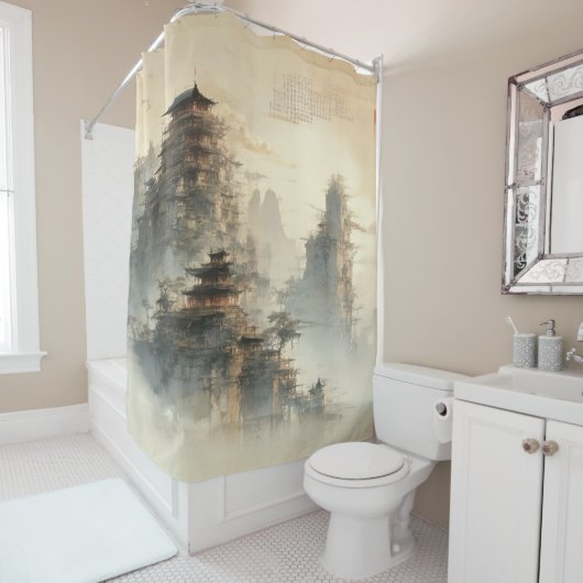 Creëer Your Own Design afbeelding op maat Douchegordijn (In situ)