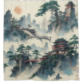 Creëer Your Own Design afbeelding op maat Douchegordijn (Voorkant)