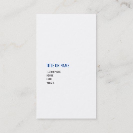 CREËER-YOUR-OWN DIY dunne blauwe lijn US FLAG Visitekaartje (Achterkant)