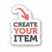 CREËER-YOUR-OWN DIY Upload uw ontwerp die-cut Sticker (Voorkant)