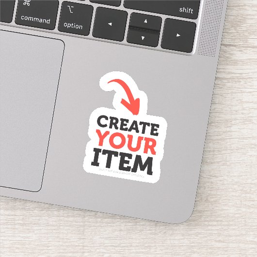 CREËER-YOUR-OWN DIY Upload uw ontwerp die-cut Sticker (Detail)