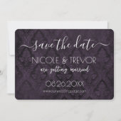 Creëer Your Own - Donkergotische  Damask Save The Date (Voorkant)