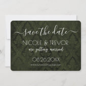 Creëer Your Own - Donkergotische  Damask Save The Date (Voorkant)