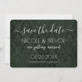 Creëer Your Own - Donkergotische  Damask Save The Date (Voorkant)