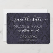 Creëer Your Own - Donkergotische  Damask Save The Date (Voorkant)