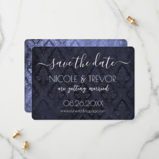 Creëer Your Own - Donkergotische  Damask Save The Date
