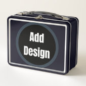 Creëer Your Own donkergrijs blauw gepersonaliseerd (Voorkant)