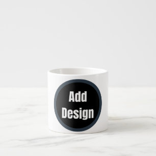 Creëer Your Own donkergrijs blauw gepersonaliseerd Espresso Kop
