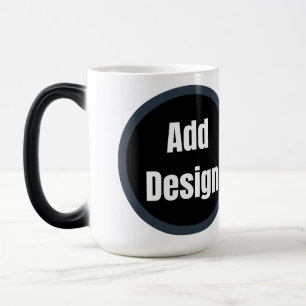 Creëer Your Own donkergrijs blauw gepersonaliseerd Magische Mok