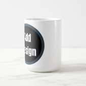 Creëer Your Own donkergrijs blauw gepersonaliseerd Magische Mok (Midden)