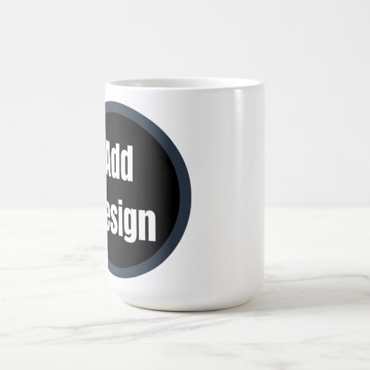 Creëer Your Own donkergrijs blauw gepersonaliseerd Magische Mok (Midden)