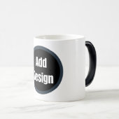 Creëer Your Own donkergrijs blauw gepersonaliseerd Magische Mok (Voorkant rechts)