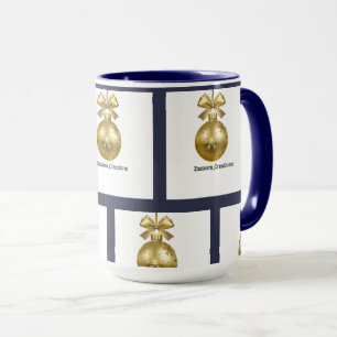 Creëer Your Own donkergrijs blauw gepersonaliseerd Mok