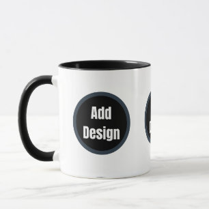 Creëer Your Own donkergrijs blauw gepersonaliseerd Mok