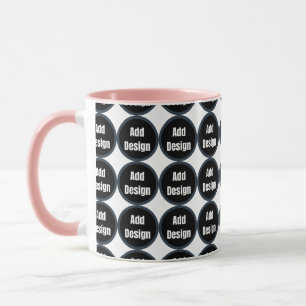 Creëer Your Own donkergrijs blauw gepersonaliseerd Mok