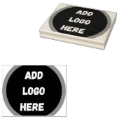 Creëer Your Own donkergrijs blauw gepersonaliseerd Rubberstempel (Gestempeld)