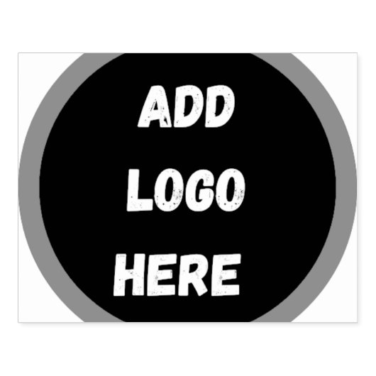 Creëer Your Own donkergrijs blauw gepersonaliseerd Rubberstempel (Afrduk)