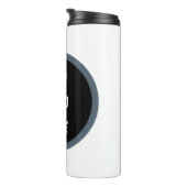 Creëer Your Own donkergrijs blauw gepersonaliseerd Thermosbeker (Geroteerd rechts)