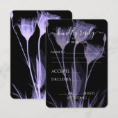 Creëer Your Own - Drie röntgenbloemen RSVP Kaartje (Voorkant / Achterkant)