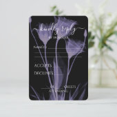 Creëer Your Own - Drie röntgenbloemen RSVP Kaartje (Staand voorkant)