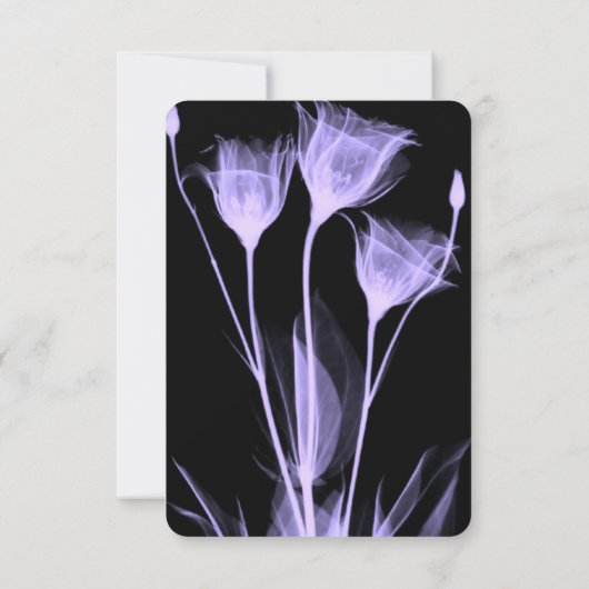 Creëer Your Own - Drie röntgenbloemen RSVP Kaartje (Achterkant)