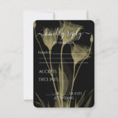 Creëer Your Own - Drie röntgenbloemen RSVP Kaartje (Voorkant)