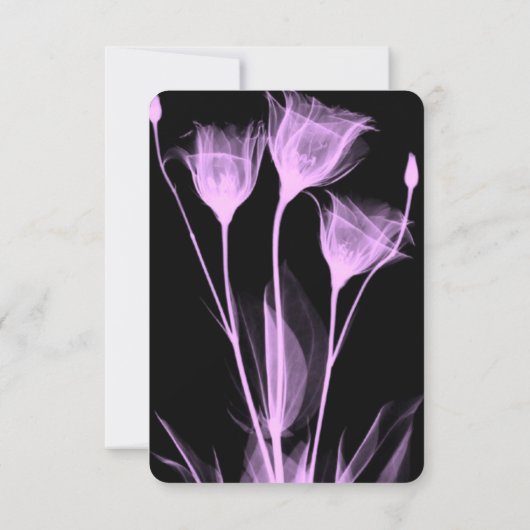 Creëer Your Own - Drie röntgenbloemen RSVP Kaartje (Achterkant)