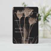 Creëer Your Own - Drie röntgenbloemen RSVP Kaartje (Staand voorkant)