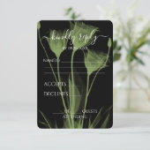 Creëer Your Own - Drie röntgenbloemen RSVP Kaartje (Staand voorkant)