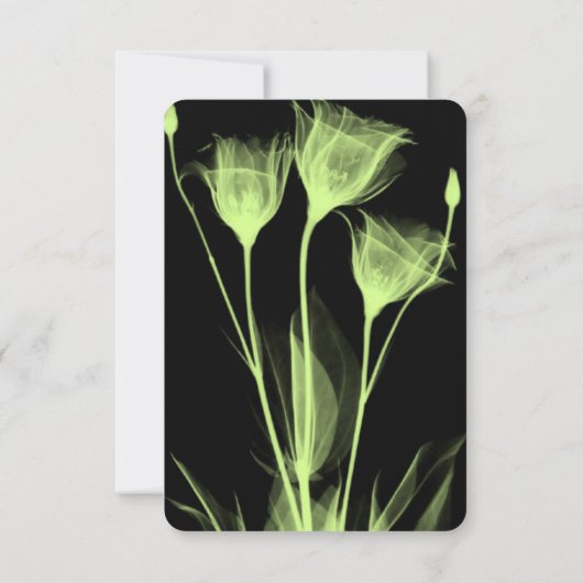 Creëer Your Own - Drie röntgenbloemen RSVP Kaartje (Achterkant)