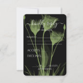 Creëer Your Own - Drie röntgenbloemen RSVP Kaartje (Voorkant)