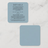 Creëer Your Own - Dusty Blue Informatiekaartje (Voorkant / Achterkant)