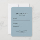 Creëer Your Own - Dusty Blue RSVP Kaartje (Voorkant)
