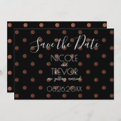 Creëer Your Own - Eenvoudige Retro Polkadots Save The Date (Voorkant / Achterkant)
