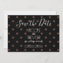 Creëer Your Own - Eenvoudige Retro Polkadots Save The Date