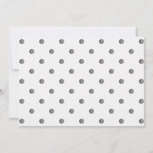 Creëer Your Own - Eenvoudige Retro Polkadots Save The Date (Achterkant)