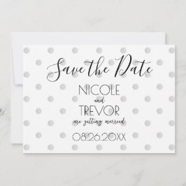 Creëer Your Own - Eenvoudige Retro Polkadots Save The Date