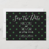 Creëer Your Own - Eenvoudige Retro Polkadots Save The Date (Voorkant)
