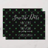 Creëer Your Own - Eenvoudige Retro Polkadots Save The Date (Voorkant / Achterkant)