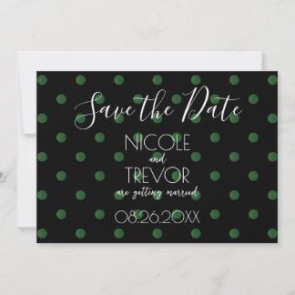 Creëer Your Own - Eenvoudige Retro Polkadots Save The Date