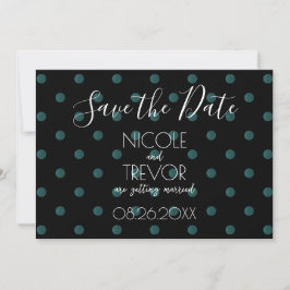 Creëer Your Own - Eenvoudige Retro Polkadots Save The Date