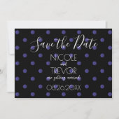 Creëer Your Own - Eenvoudige Retro Polkadots Save The Date (Voorkant)