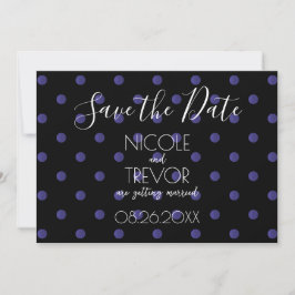 Creëer Your Own - Eenvoudige Retro Polkadots Save The Date
