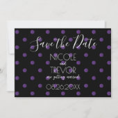 Creëer Your Own - Eenvoudige Retro Polkadots Save The Date (Voorkant)