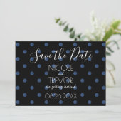 Creëer Your Own - Eenvoudige Retro Polkadots Save The Date (Staand voorkant)