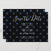 Creëer Your Own - Eenvoudige Retro Polkadots Save The Date (Voorkant / Achterkant)