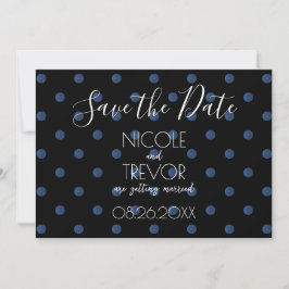 Creëer Your Own - Eenvoudige Retro Polkadots Save The Date