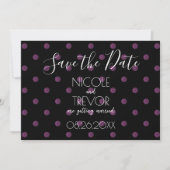 Creëer Your Own - Eenvoudige Retro Polkadots Save The Date (Voorkant)