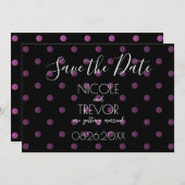 Creëer Your Own - Eenvoudige Retro Polkadots Save The Date (Voorkant / Achterkant)