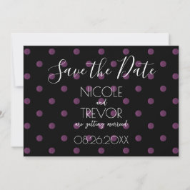 Creëer Your Own - Eenvoudige Retro Polkadots Save The Date